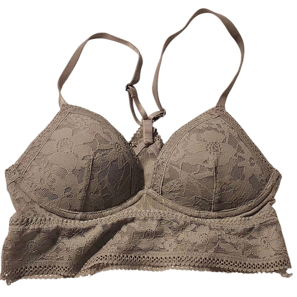 Victoria's Secret Lace Bralette in Tan, Size XS